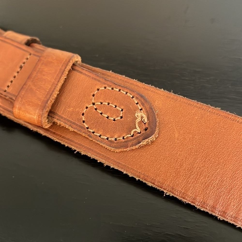 Brown Leather Belt with Silver Buckle - Picture 3 of 14